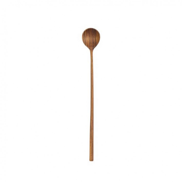 Petite cuillère de dégustation avec long manche, en bois de teck