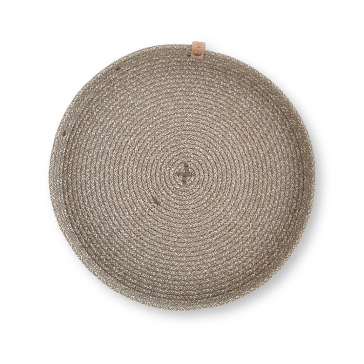 Plateau en corde Uni Boho melé - Moyen