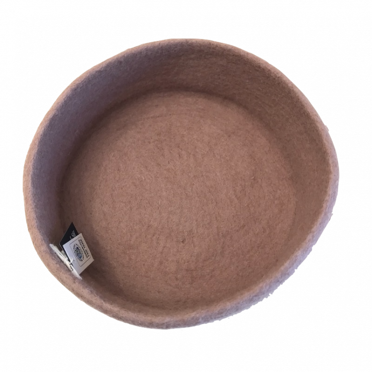 Panier en laine Vieux rose - Grand