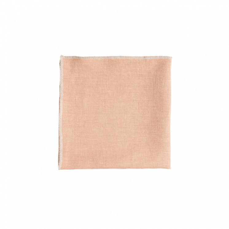 Serviette de table "Venise" en lin coloris Cimarron.