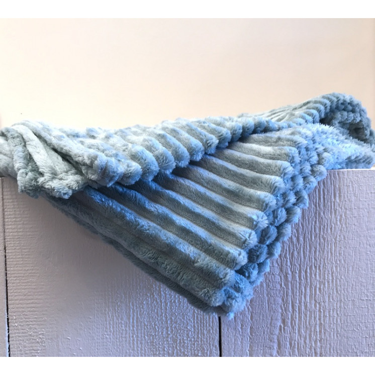 Plaid en velours côtelé coloris vert sauge