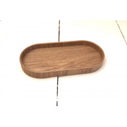 plateau ovale en bois de saule au naturel, avec petit rebord vertical, petit format