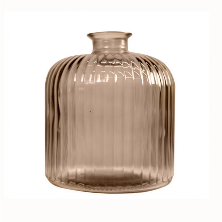 Vase en verre de couleur ambre