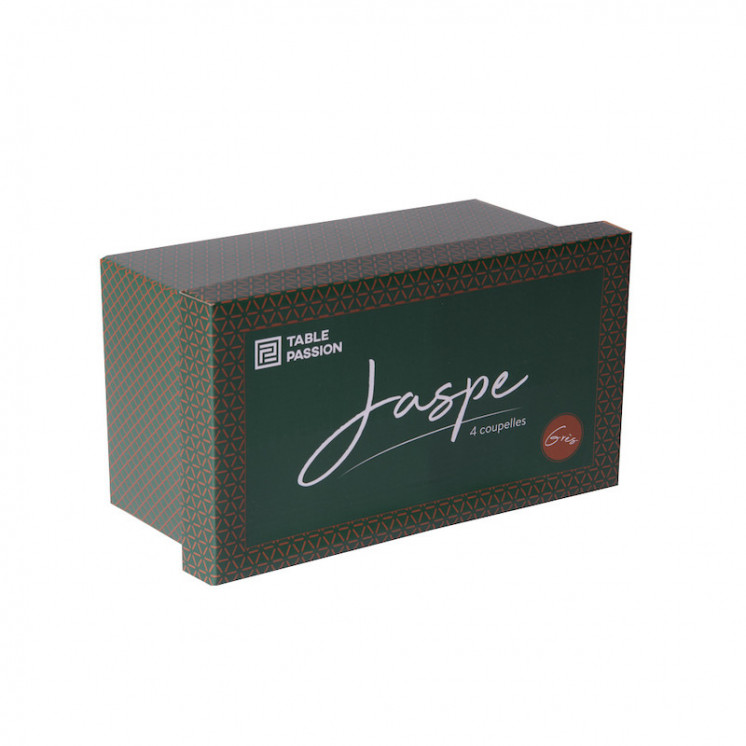Coupelle en grès vert avec motif géométrique