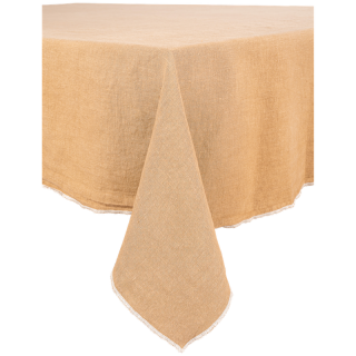 Nappe en lin "Venise" coloris Tabac.