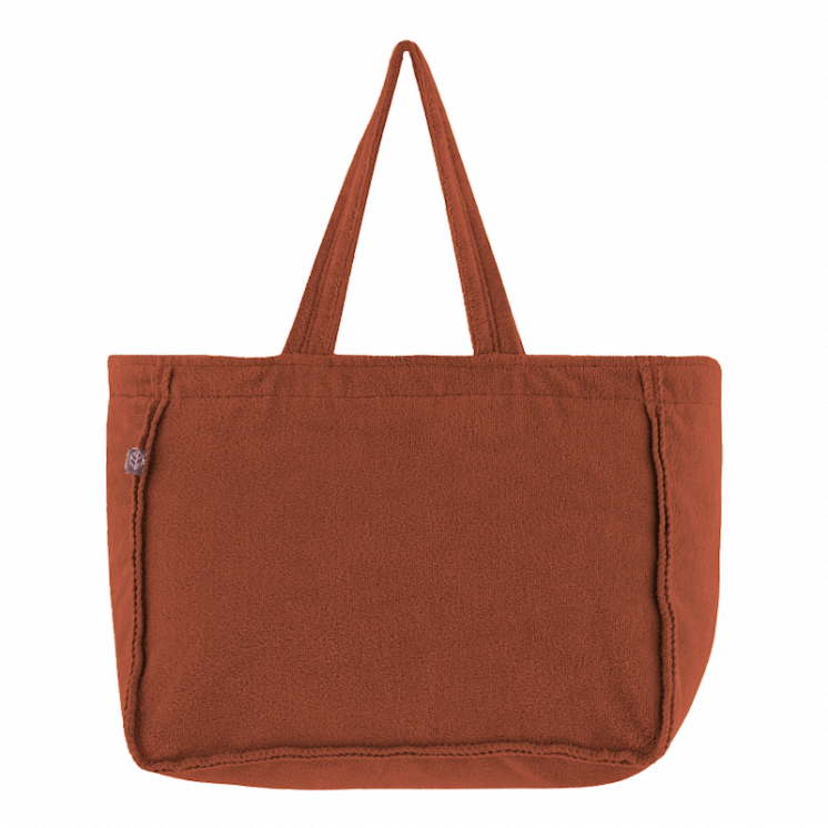 Cabas éponge "St Tropez" coloris Terre brûlée.