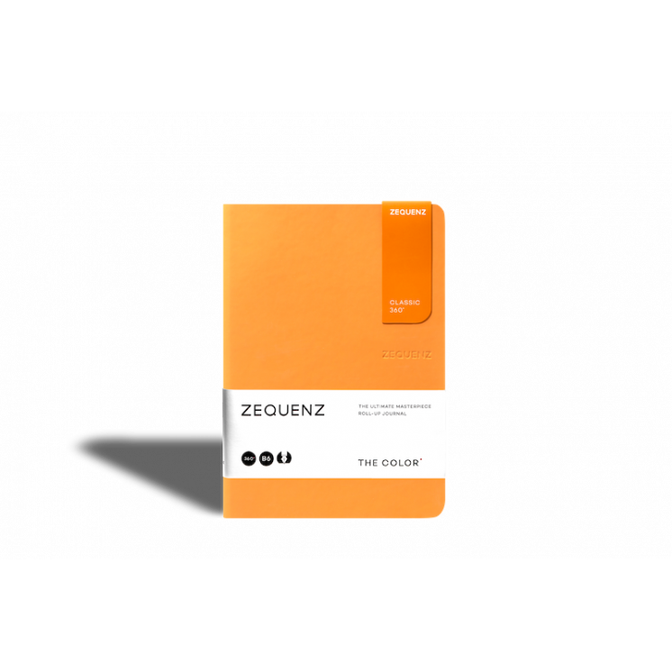 Carnet Zequenz COLOR format B6 coloris Apricot (couverture soft touch et marque-page aimanté intégré).