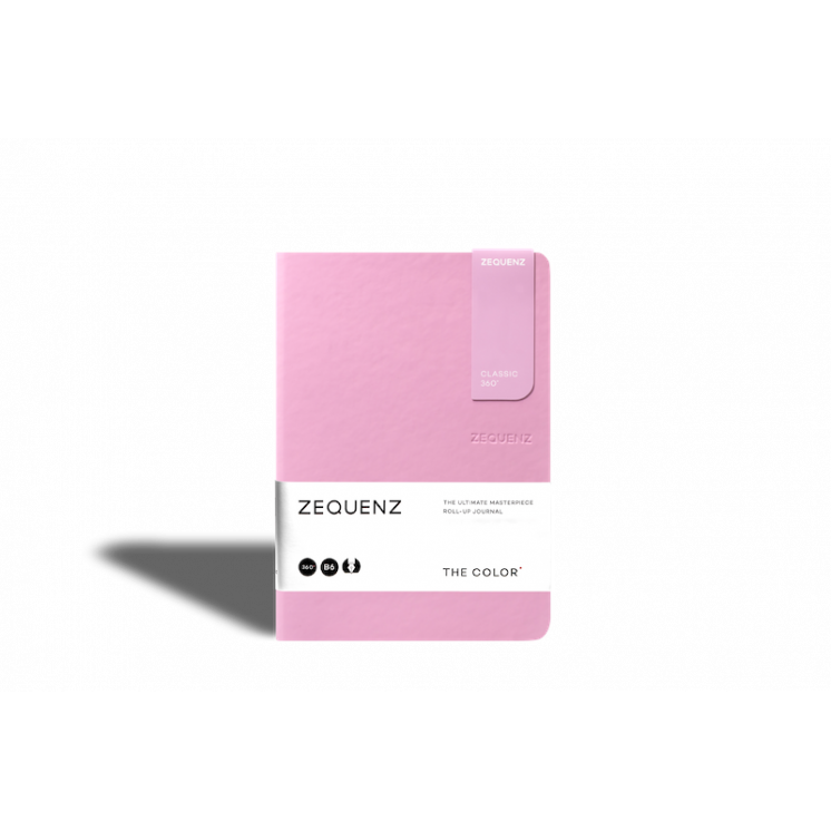 Carnet Zequenz COLOR format B6 coloris Lilac (couverture soft touch et marque-page aimanté intégré).